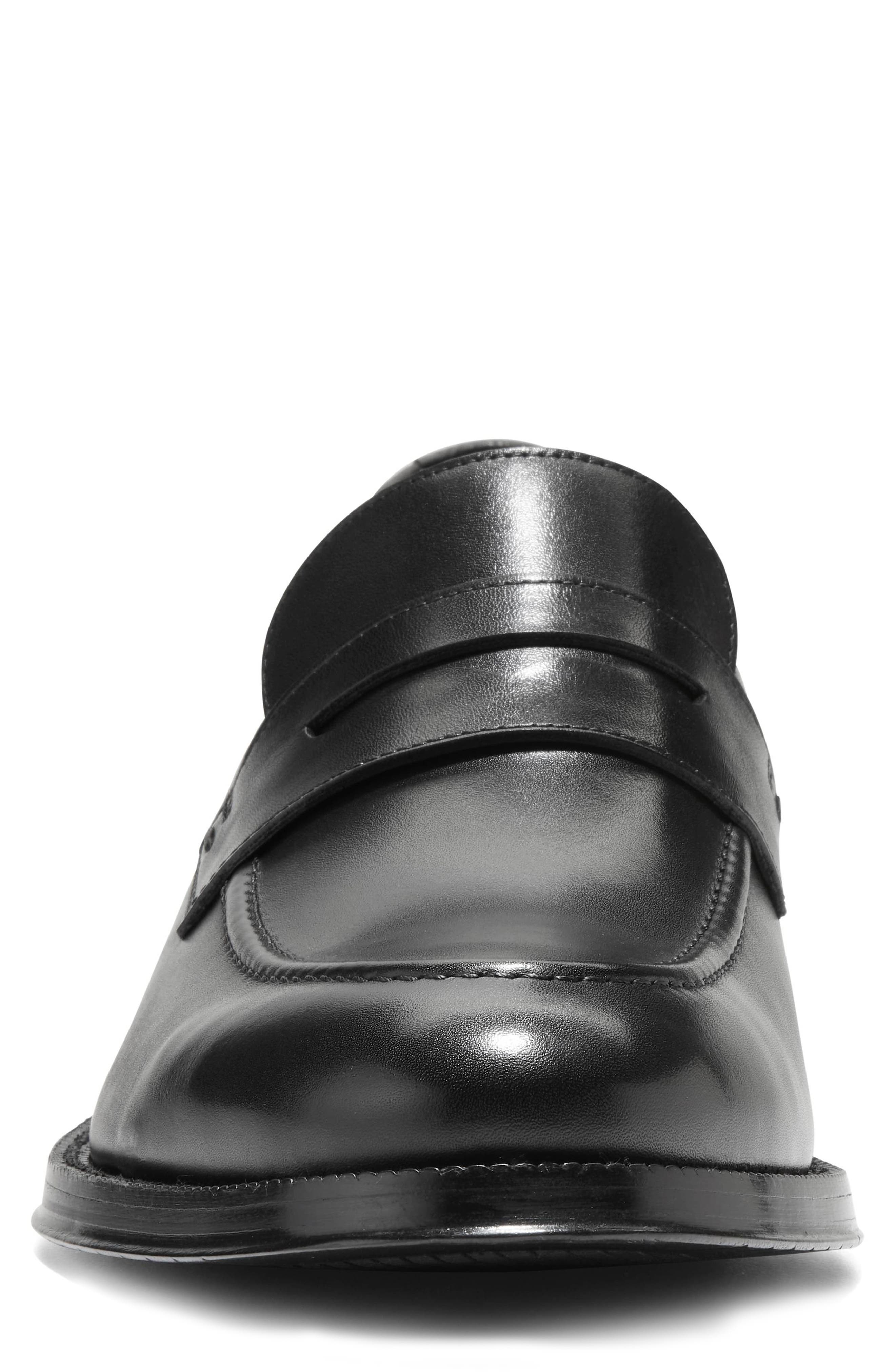 Cole Haan Carnegie Penny Loafer, Alternate, color, Black / Black