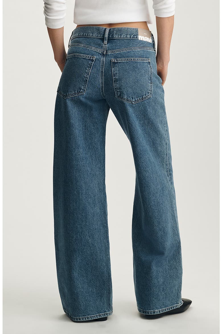 Sandy Low Waist Wide Leg Jeans, Alternate, color, MID BRUSHED CLASSIC