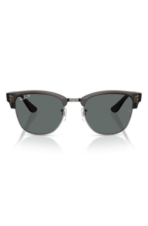 Clubmaster Reverse Lens 54mm Polarized Square Sunglasses