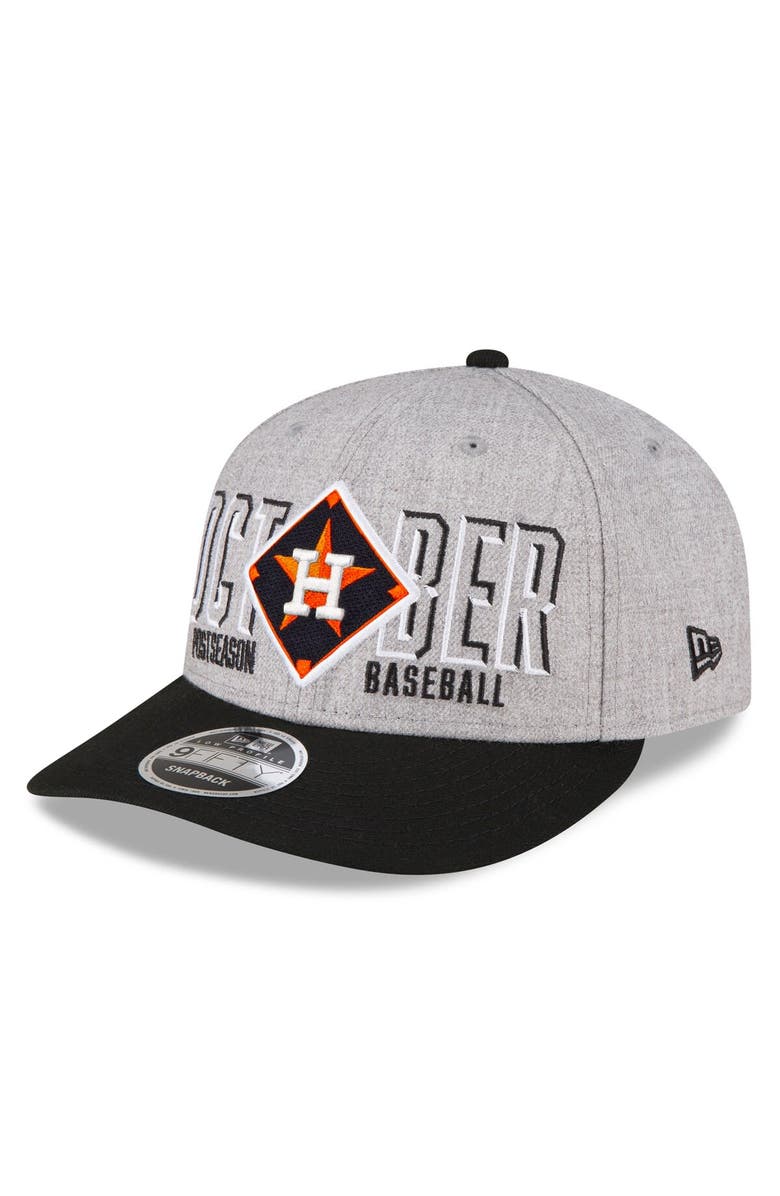 New Era Men's New Era Gray Houston Astros 2023 Division Series Winner Locker Room Low Profile 9FIFTY Snapback Hat, Main, color,
