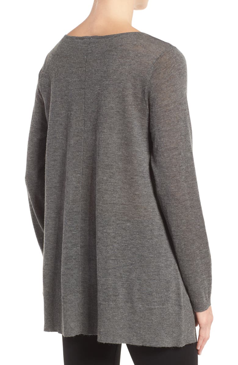 Eileen Fisher Scoop Neck Sweater, Alternate, color, Ash