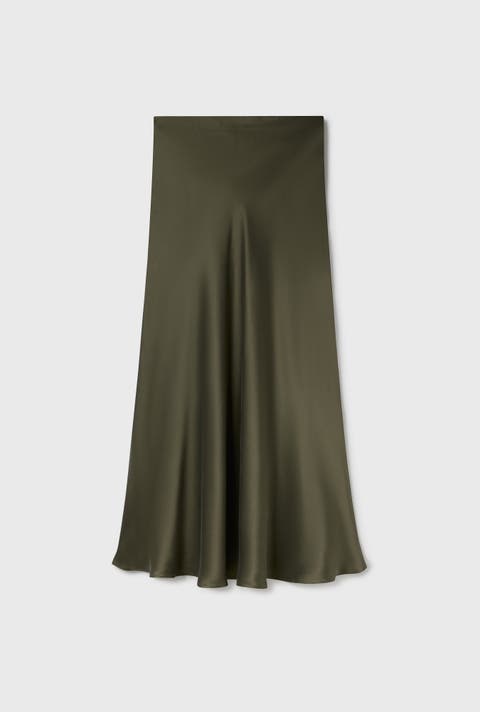 Long Bias Cut Skirt