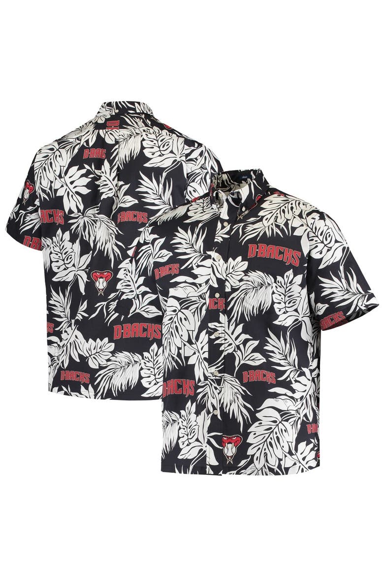 Men's Reyn Spooner Black Arizona Diamondbacks Aloha Button-Down Shirt, Alternate, color, Black