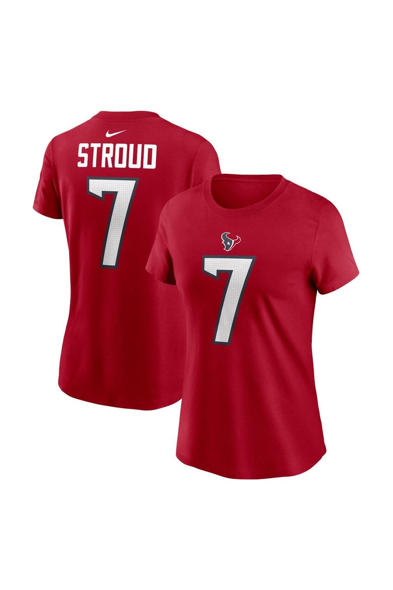 Women's Nike C.J. Stroud Red Houston Texans Player Name & Number T-Shirt, Main, color, Red