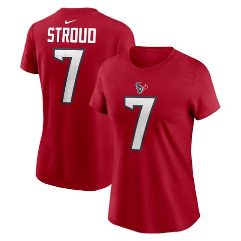 Women's Nike C.J. Stroud Red Houston Texans Player Name & Number T-Shirt