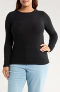 Renee C Long Sleeve Brushed Knit Top