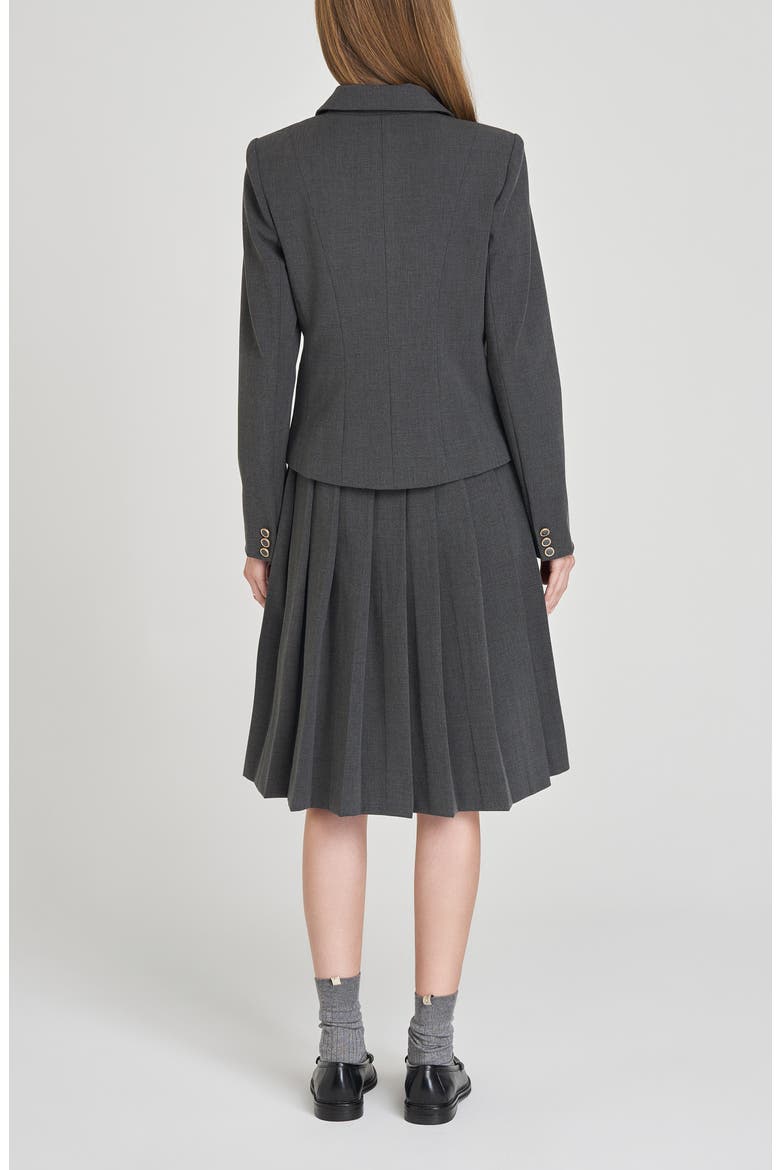 Darby Pleated Skirt, Alternate, color, CHARCOAL