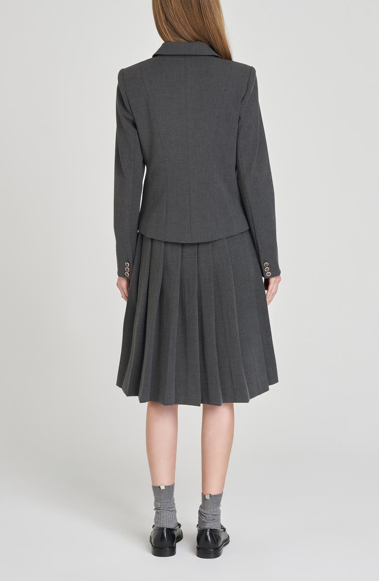 WAYF Darby Pleated Skirt, Alternate, color, Charcoal