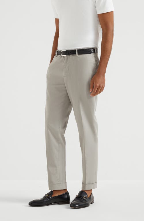 Brunello Cucinelli Men's Garment-dyed Leisure Fit Trousers In Khaki