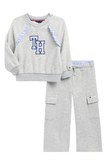 Tommy Hilfiger Pullover & Cargo Pants Set In Gray