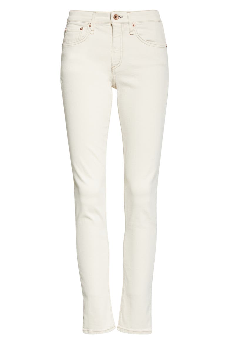 Cate Mid Rise Ankle Skinny Jeans, Alternate, color, ECRU