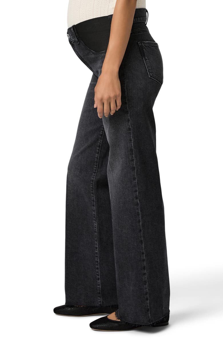 PAIGE Anessa Raw Hem Wide Leg Maternity Jeans, Alternate, color, 