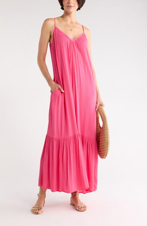 nordstrom rack hot pink dress The NSR lace midi dress from Nordstrom Rack is a great cocktail dress for your spring weddings