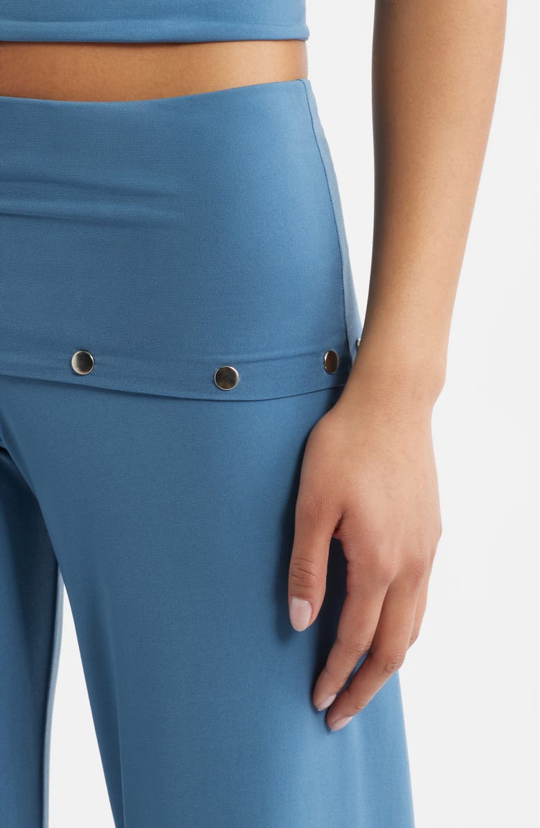 Bella Venice Liza Stud Detail Knit Pants, Alternate, color, Blue