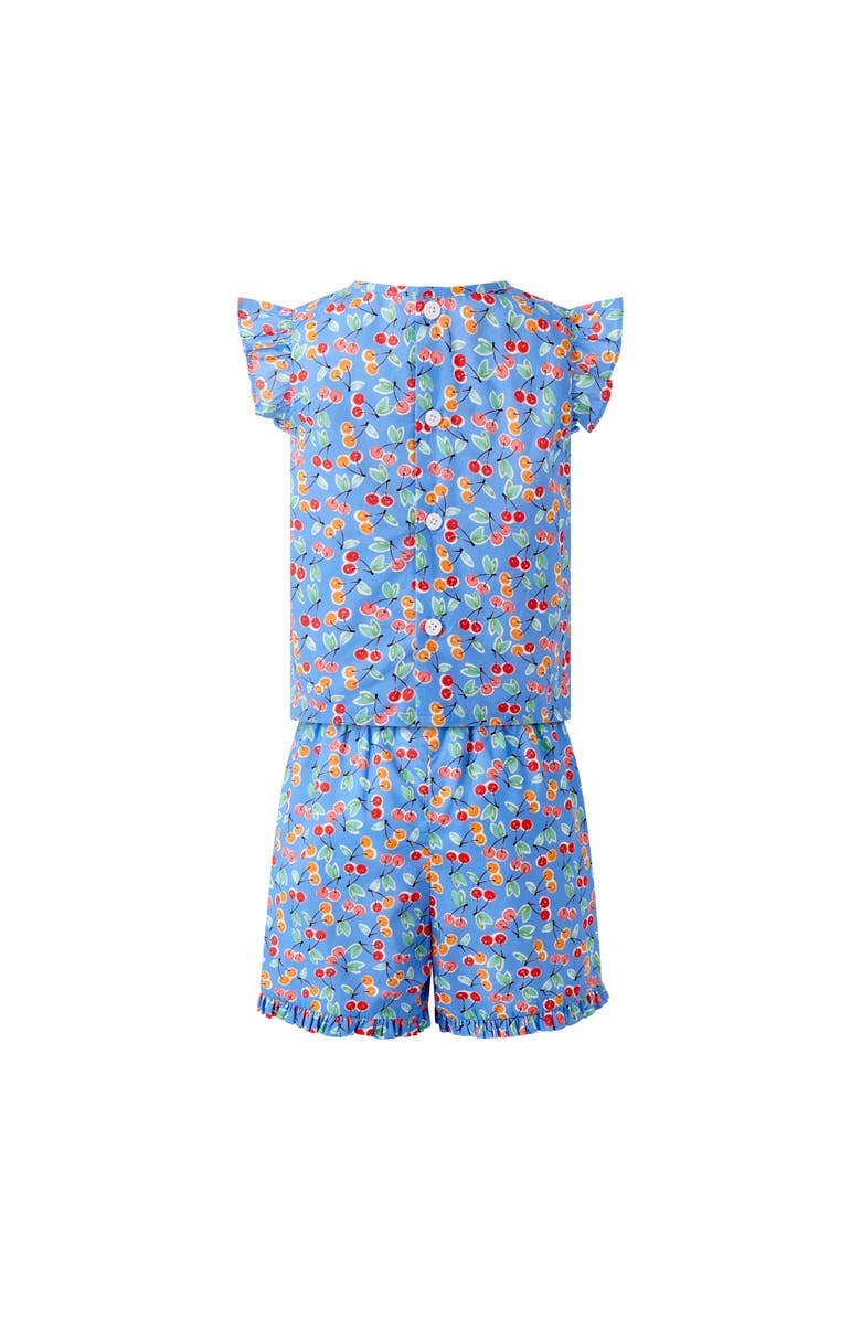 Rachel Riley Cherry Ruffle Two Piece Set, Alternate, color, Blue