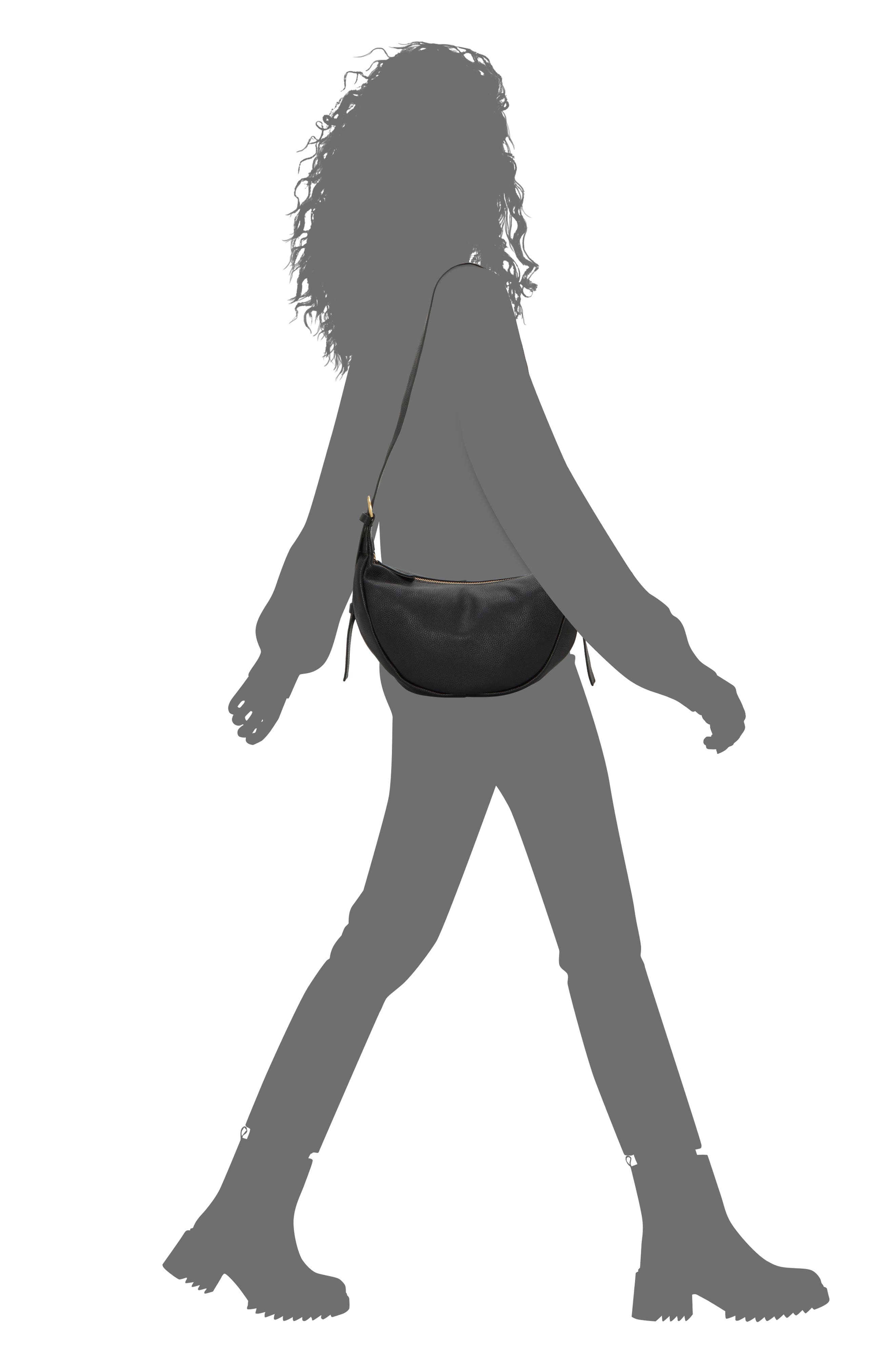 Vince Camuto Jenna Leather Crossbody Bag, Alternate, color, Oxford