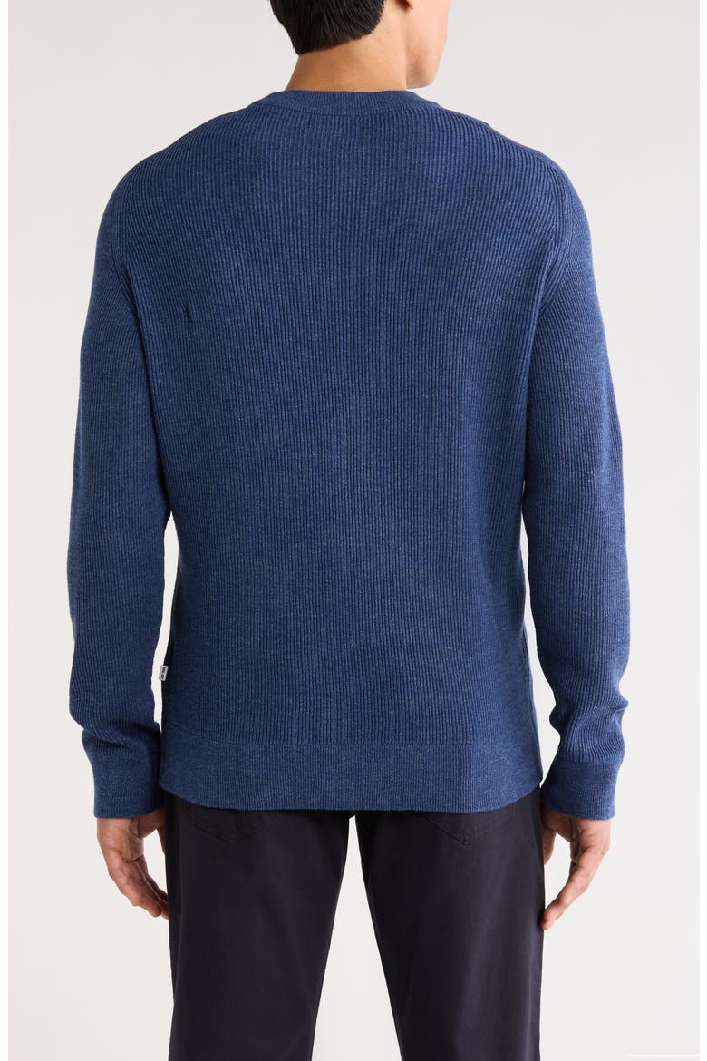 Kaley 6499 Cotton Crewneck Sweater, Alternate, color, DENIM BLUE