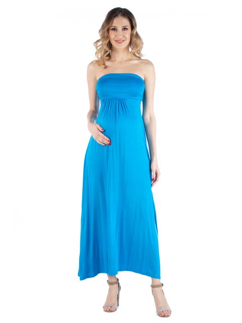 Maternity Sleeveless Empire Waist Maxi Dress