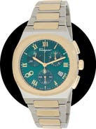 FERRAGAMO Elliptical Two-Tone Bracelet Strap Chronograph Watch, 38mm