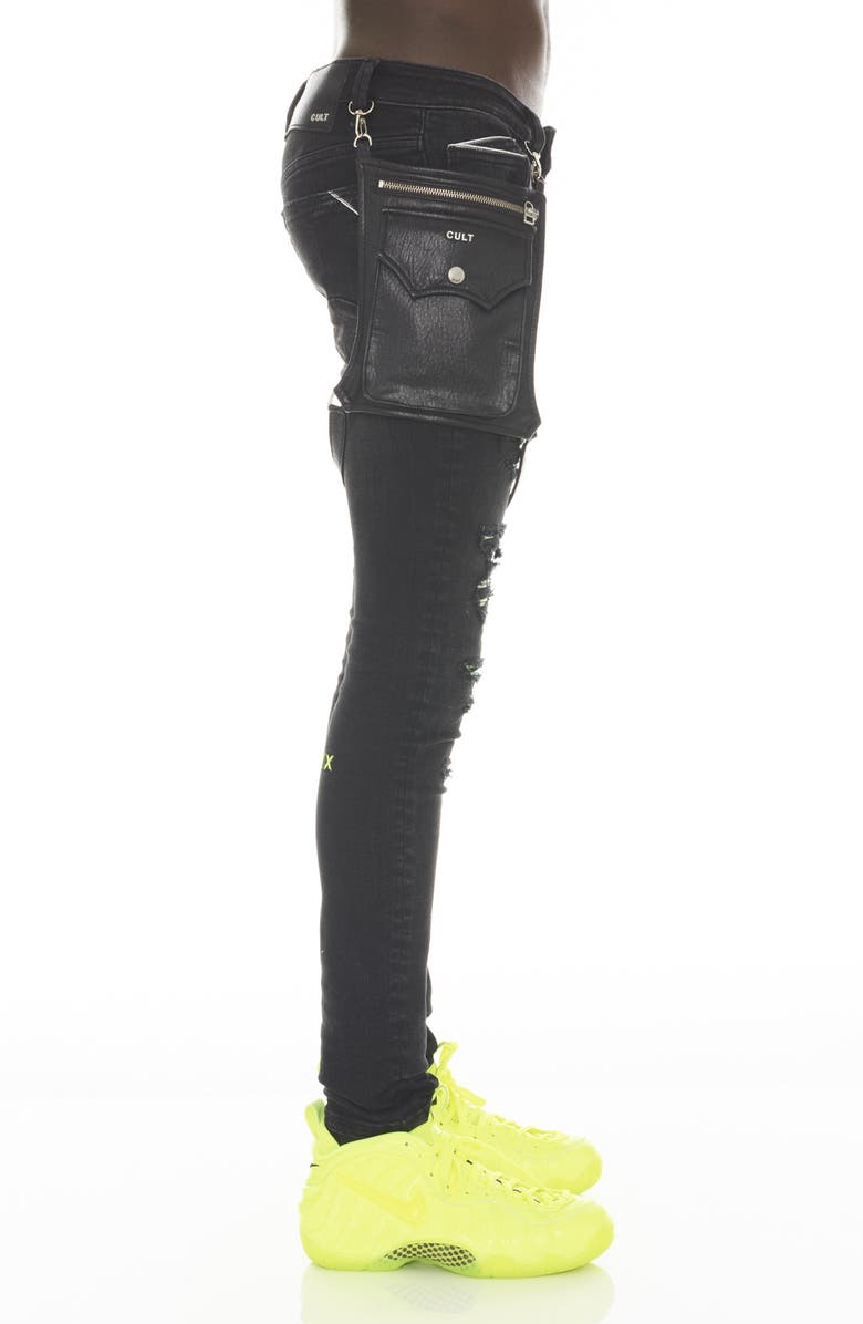 Cult of Individuality Punk Super Skinny Jeans, Alternate, color, 