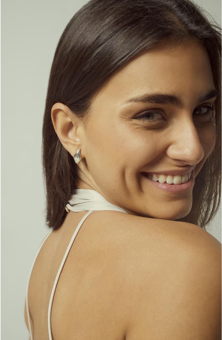 CXC Mini Sunflower Earrings, Alternate, color, Silver