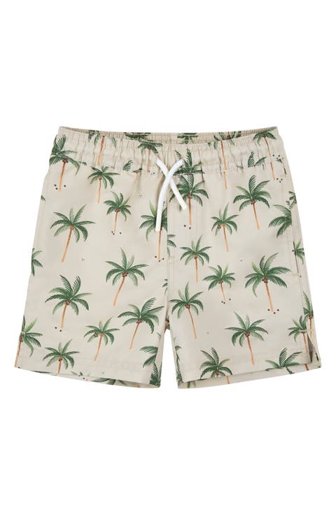 Kids' Palm Tree Print Swim Trunks (Toddler & Little Kid)