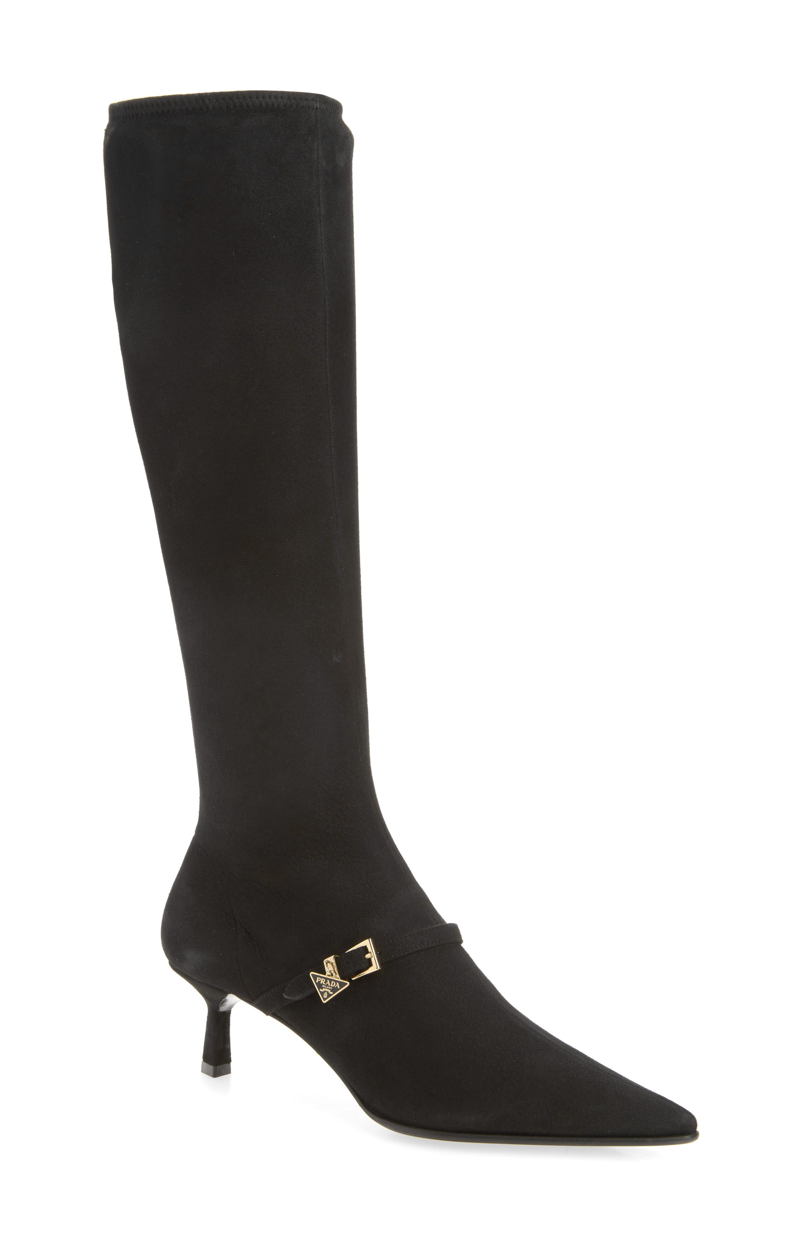 Stretch Knee High Boot, Main, color, NERO