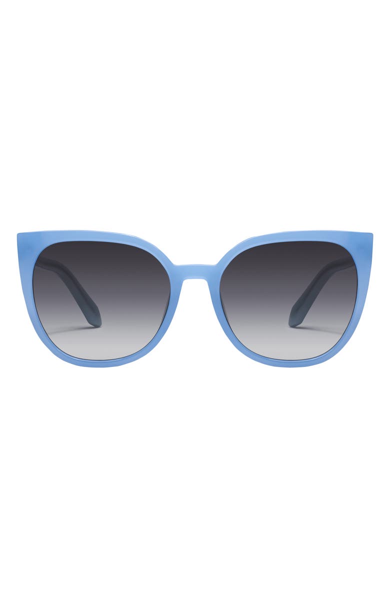 QUAY Staycation 49mm Gradient Cat Eye Sunglasses, Main, color, Hydrangea/ Smoke