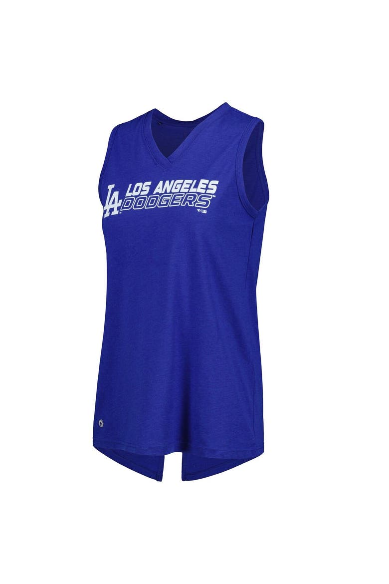 Women's Levelwear  Royal Los Angeles Dodgers Paisley Chase V-Neck Tank Top, Alternate, color, Royal