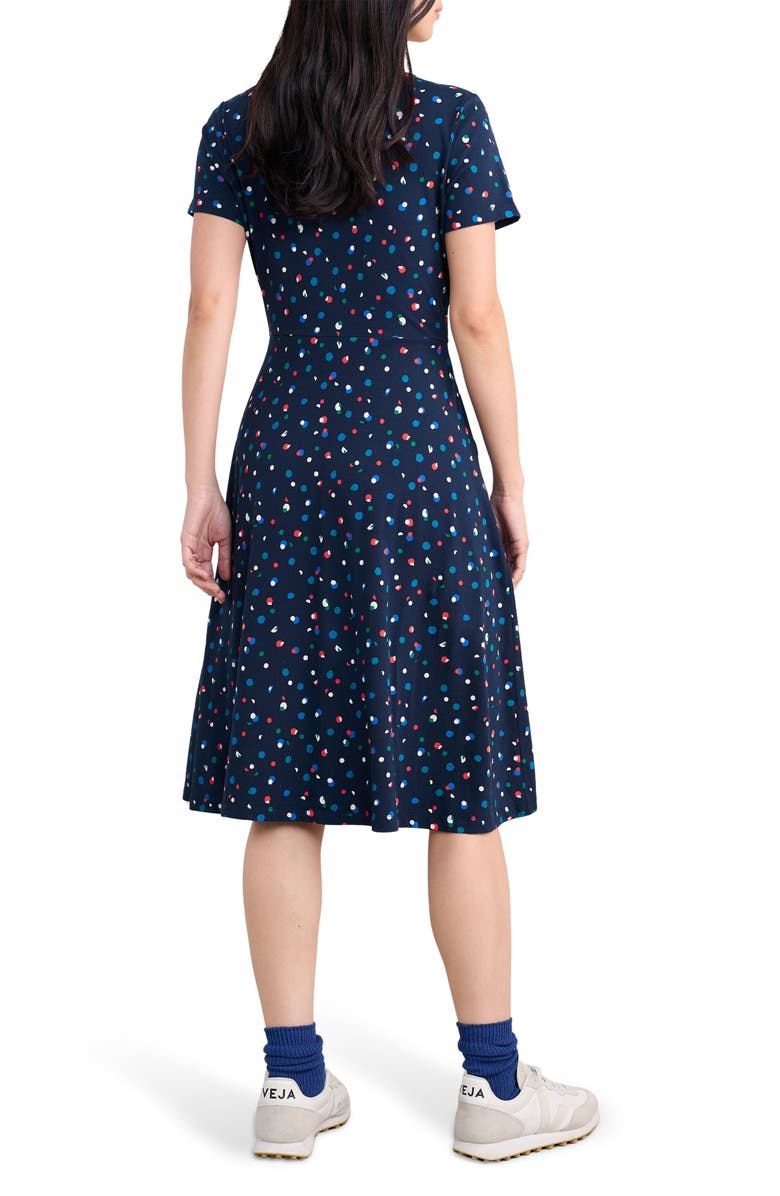 Seasalt Cornwall April Spot Print Stretch Organic Cotton Dress, Alternate, color, Abstract Spot Mix