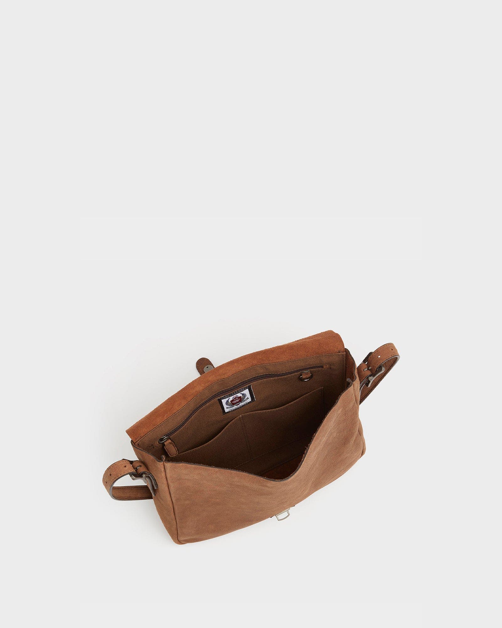 The Clayton Leather Messenger Bag, Alternate, color, Chocolate