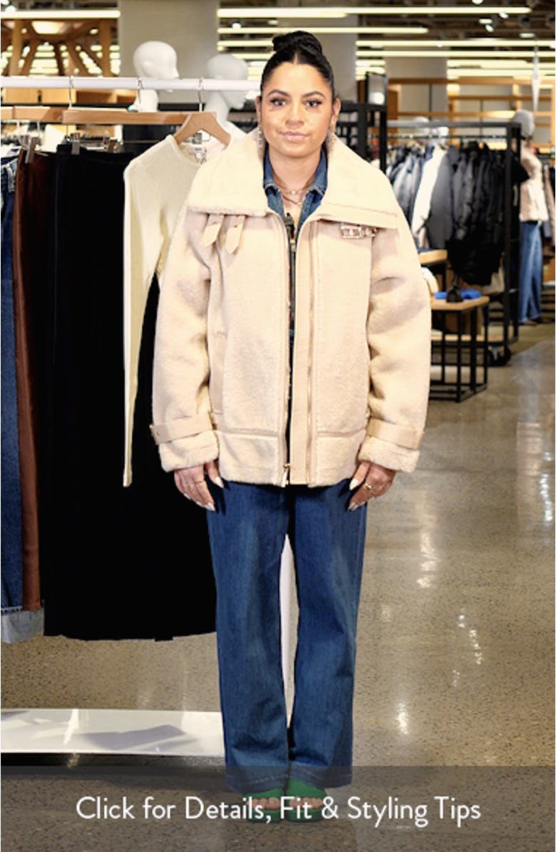 Faux Shearling Moto Jacket, sales video thumbnail