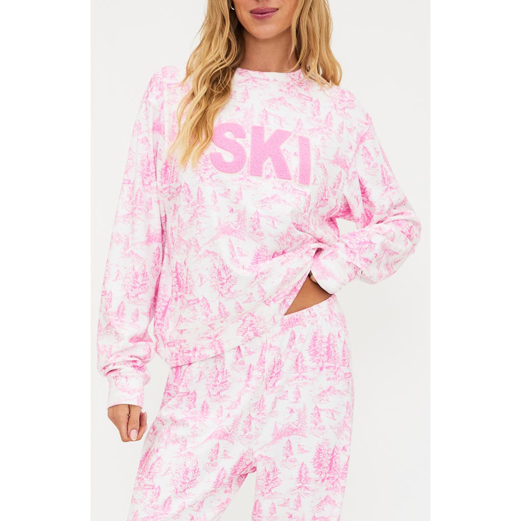 Beach Riot Cassia Ski Sweatshirt In Pink