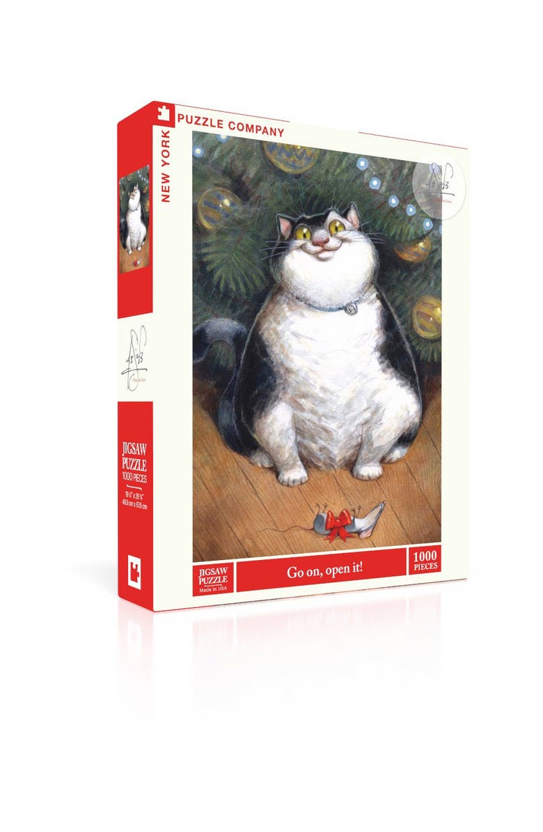 NEW YORK PUZZLE COMPANY Go on, open it! 1000 Piece Puzzle, Alternate, color, NO COLOR