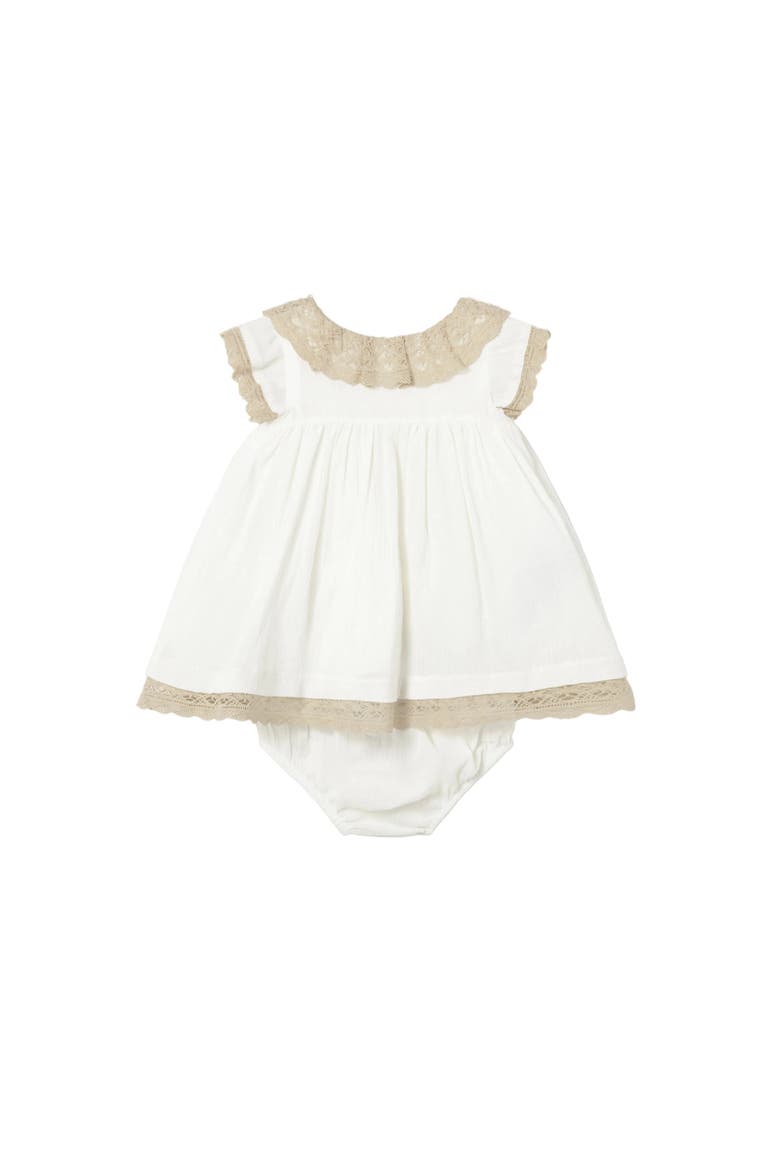 Dress With Lace Trim, Alternate, color, White