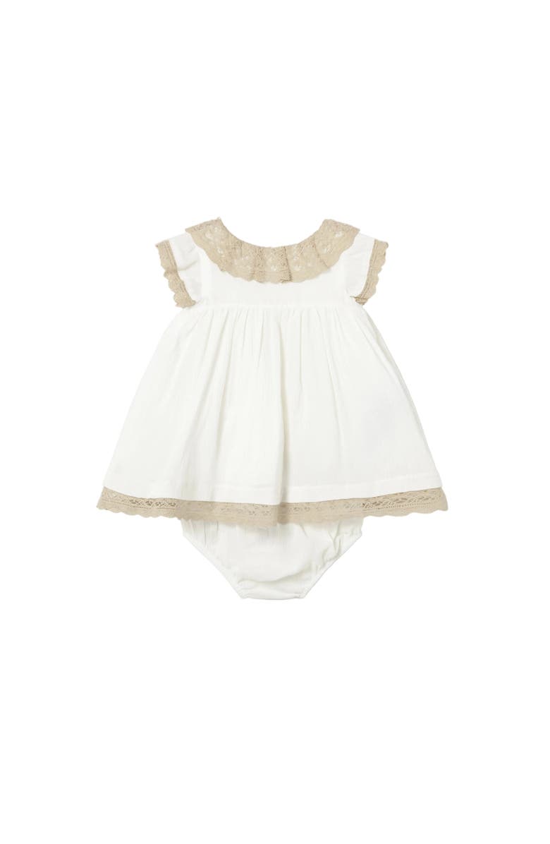 Mayoral Dress With Lace Trim, Alternate, color, White