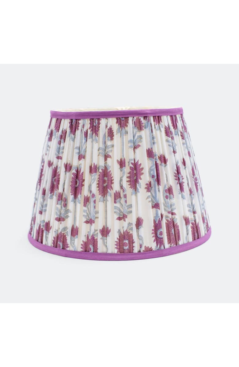 Inner Child 14" Pleated Empire Lampshade, Main, color, Floral Vine Purple