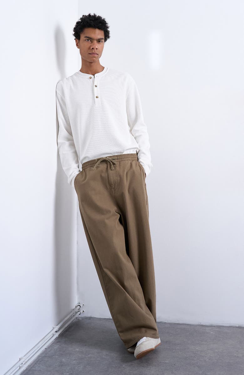 Topman Herringbone Pants, Alternate, color, Khaki