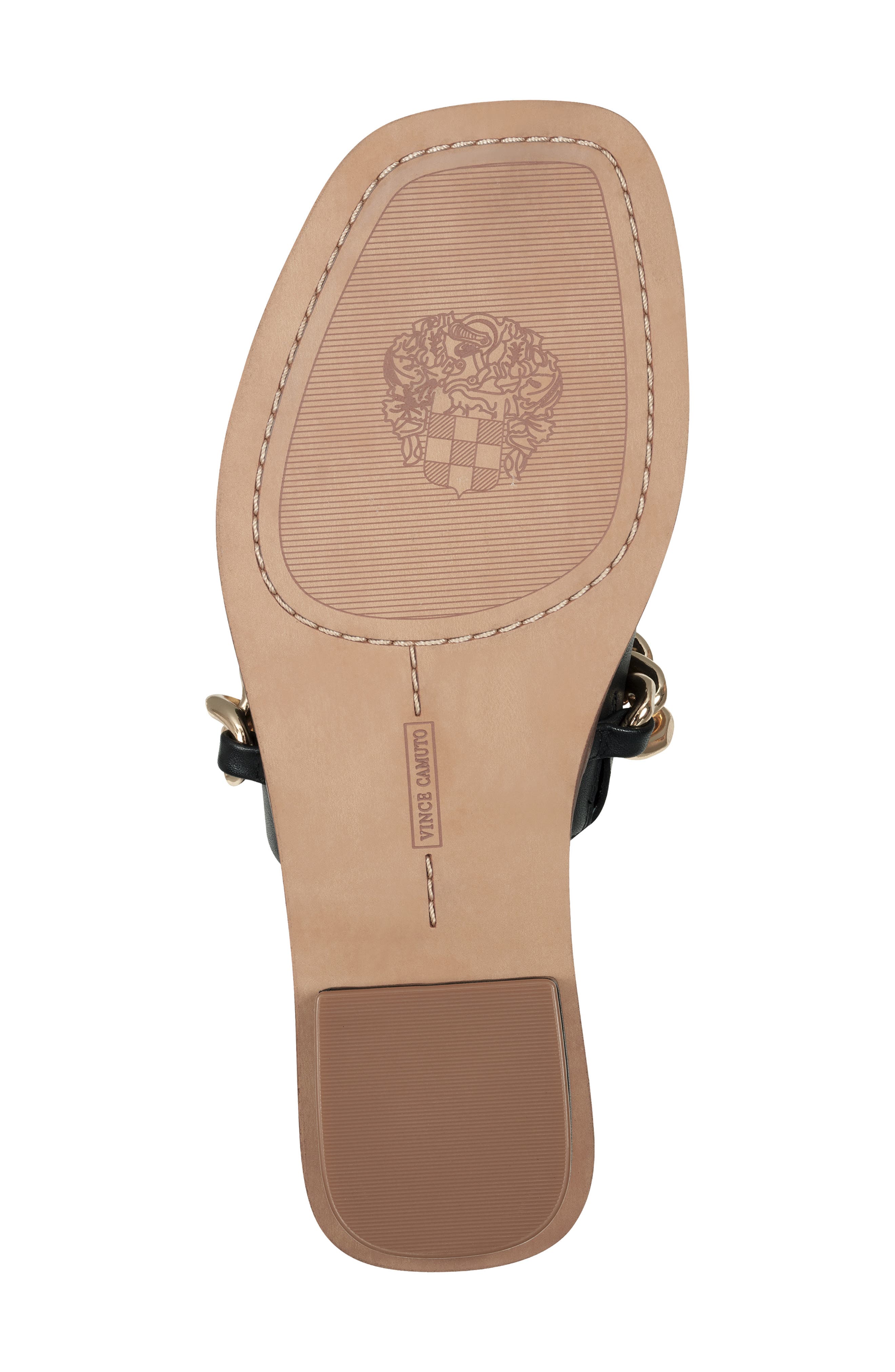 Yamell Chain Slide Sandal, Alternate, color, BLACK