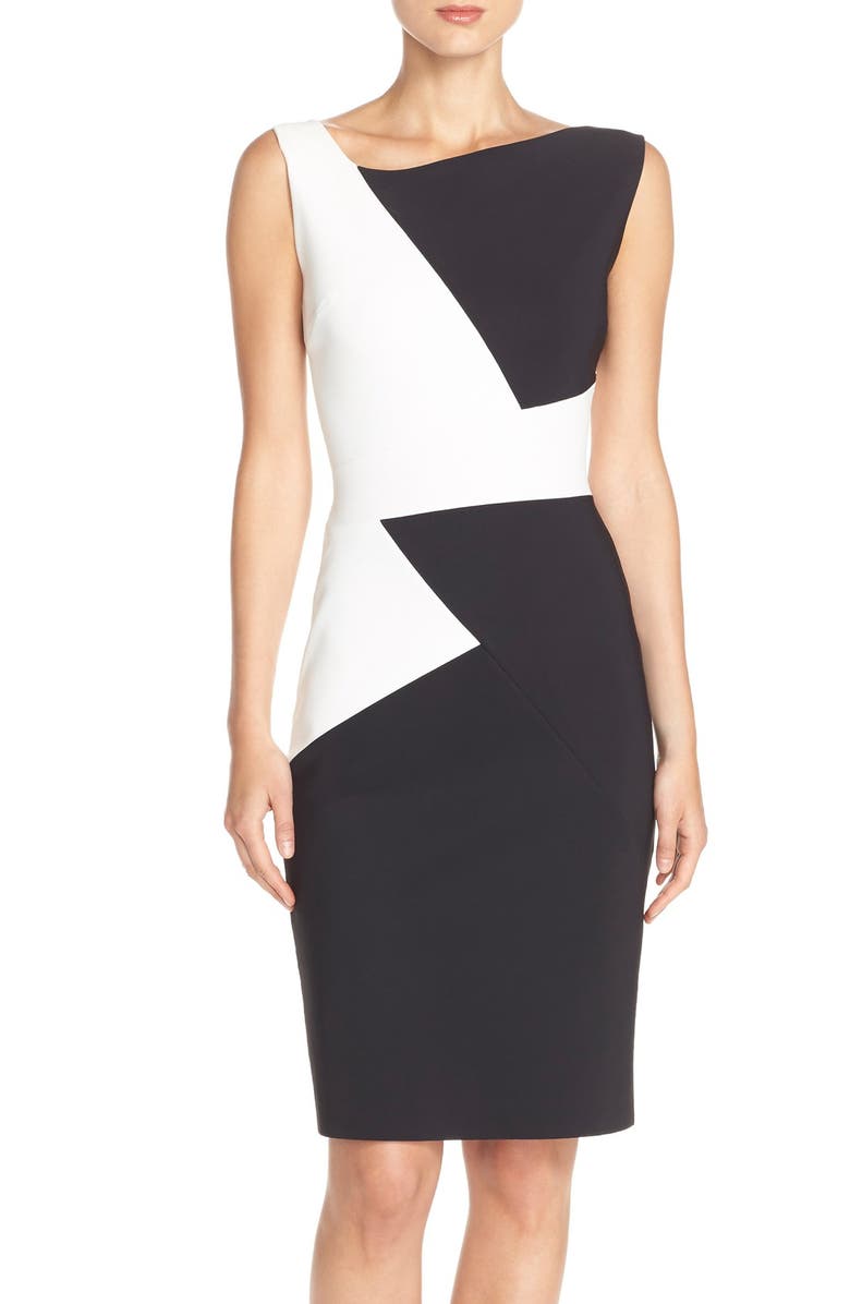 Chiara Boni La Petite Robe 'Giustina' Colorblock Jersey Sheath Dress, Main, color, 