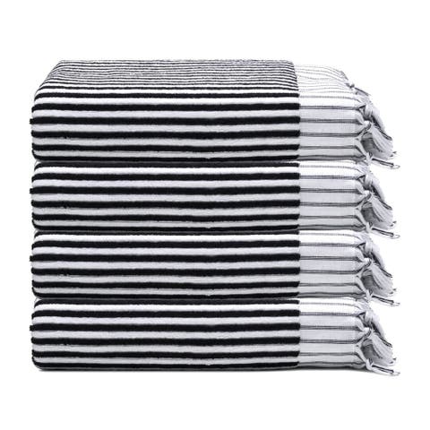 Stripes Turkish Cotton Terry Hand Towel Bundle
