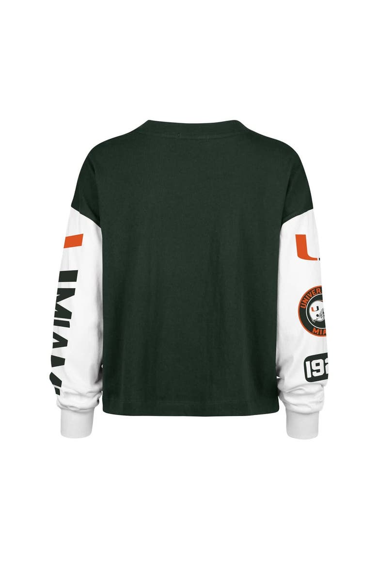 '47 Women's '47 Green Miami Hurricanes Sydney Long Sleeve T-Shirt, Alternate, color, Green
