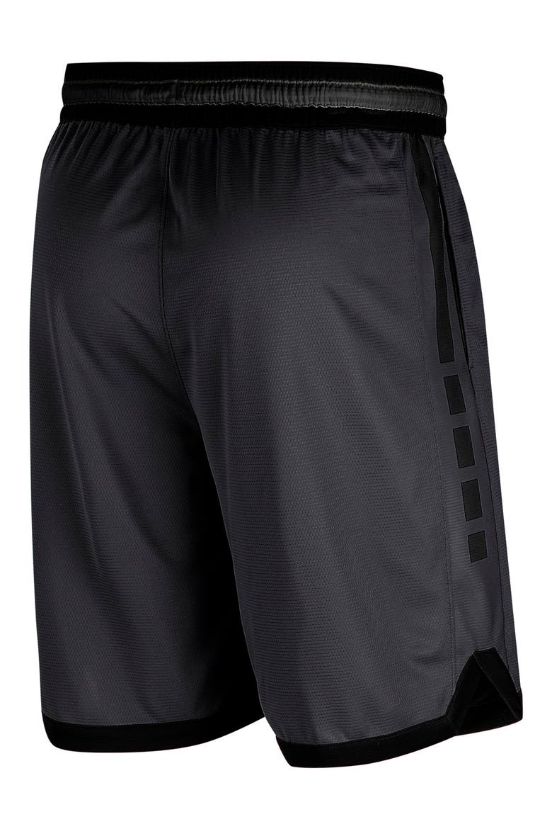 B-Ball Elite Stripe Athletic Shorts, Alternate, color, DARK SMOKE GREY/ BLACK/ BLACK
