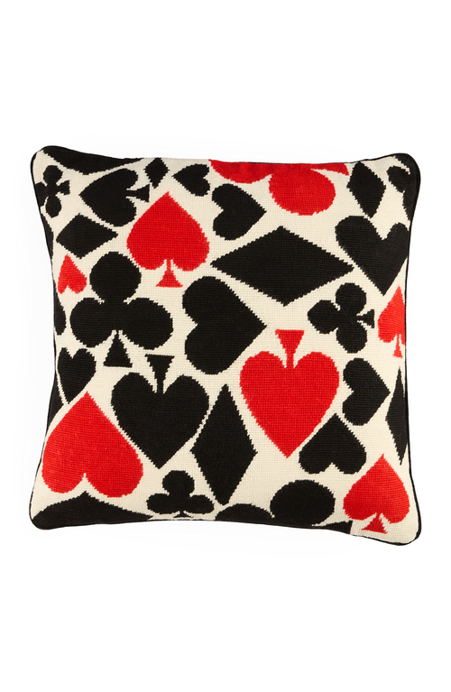 Jonathan Adler Full Deck Needlepoint Pillow In Multi
