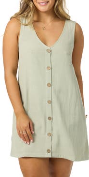 O'Neill Sanders Button-Up Minidress