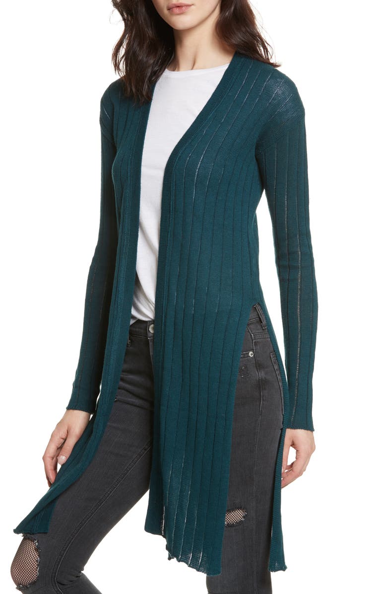 Free People Ribby Long Cardigan, Alternate, color,