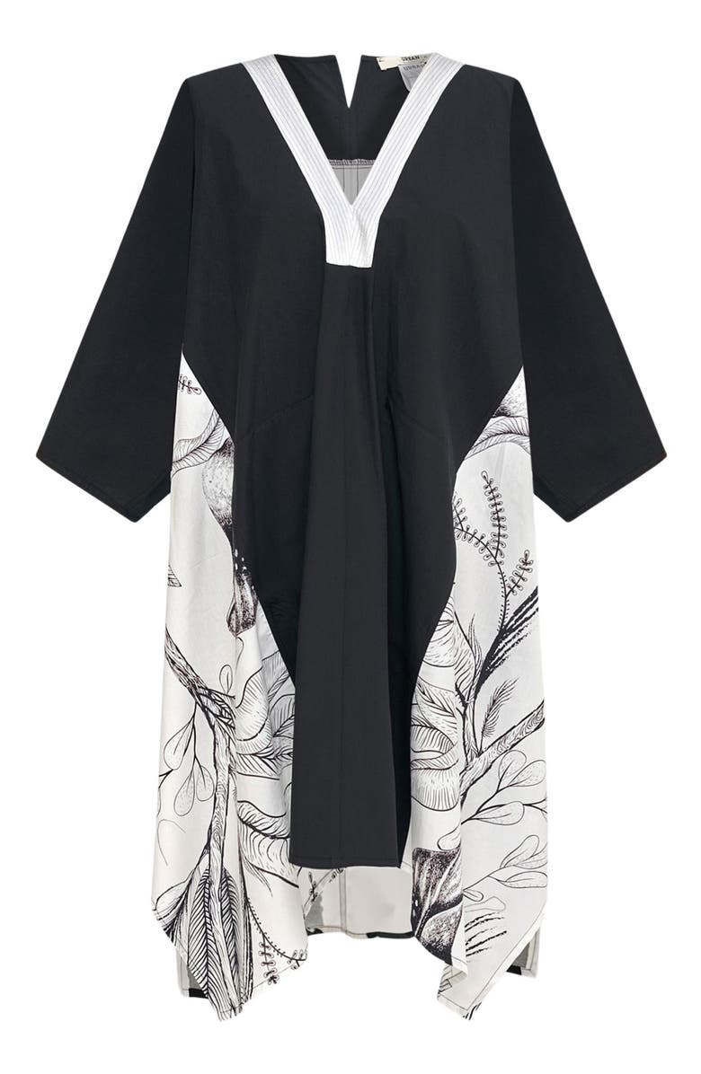 Alembika Kaftan Dress with handkerchief hem, Alternate, color, 