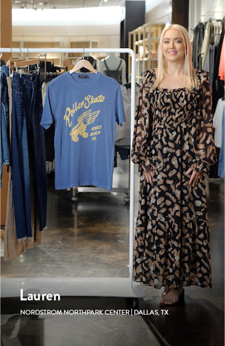 Roller Skate Distressed Cotton Graphic T-Shirt, sales video thumbnail