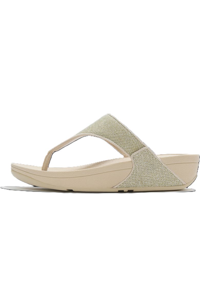 FitFlop Lulu Shimmerglitz Sandals, Alternate, color, Platino