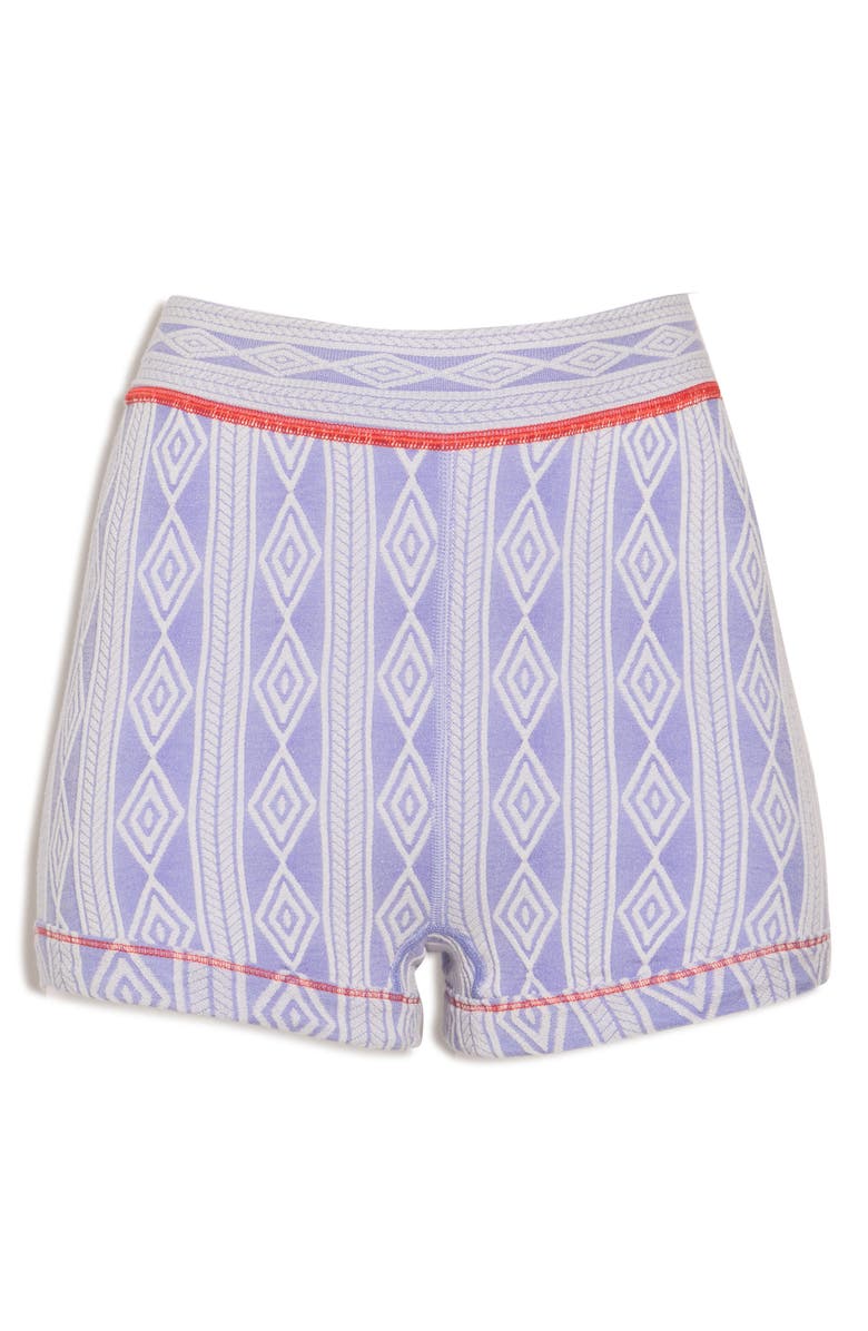 Free People Mountain High Knit Bike Shorts, Alternate, color, Blueberry Combo
